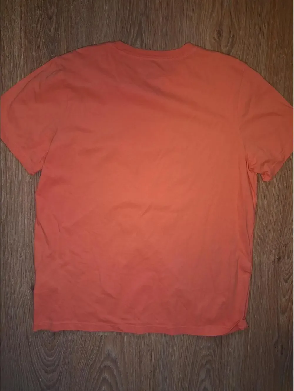 North Face T Shirt Womens Medium Orange Cotton Big Logo - Picture 4 of 6